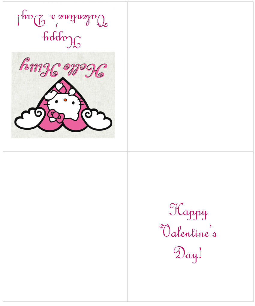 HELLO KITTY COLORING: HELLO KITTY PRINTABLE VALENTINE CARDS